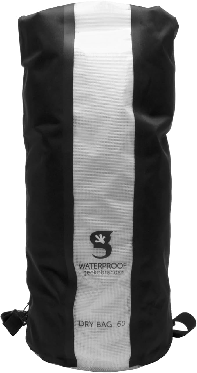 geckobrands Durable View Dry Bag – Waterproof Backpack with Translucent Panel