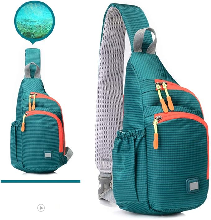 Peicees Small Sling Backpack Waterproof Unisex Shoulder Bag Chest Crossbody Daypack