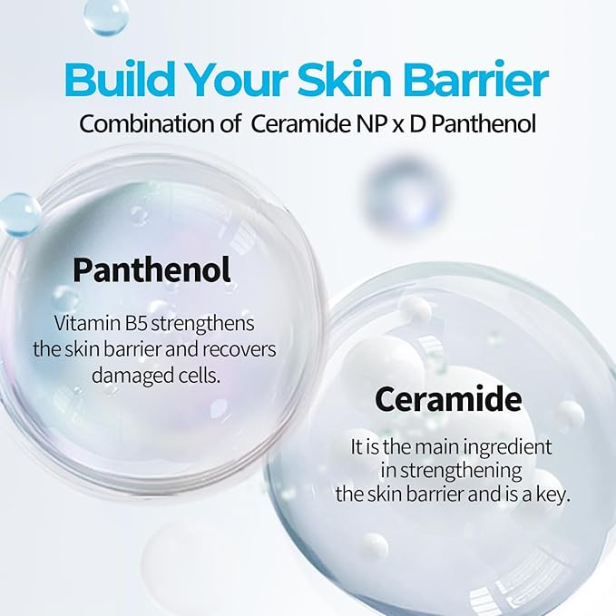 Ceramide Panthenol Skin Barrier Support Serum 1.69 oz β Korean Skin Care for Deep Hydration, Strengthens Skin Barrier, Soothes & Repairs, Gentle for Dry and Sensitive Skin