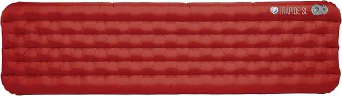 Big Agnes Rapide SL - Insulated Sleeping Pad, Ultralight, All Season Compact Backpacking and Hiking, Pumphouse Sack Included, Orange, 20x78 Long
