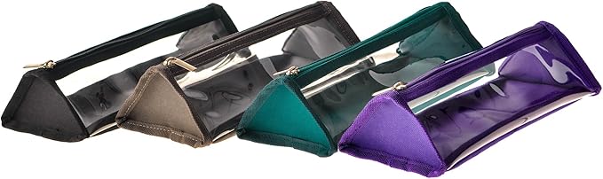 TSA Approved Clear Toiletry Shaving Bag For Traveling 4 Pack 4 colors Transparent Vinyl Makeup Bag Foldable Travel Packing Organizer Utility Pouches for Virous Storage Needs