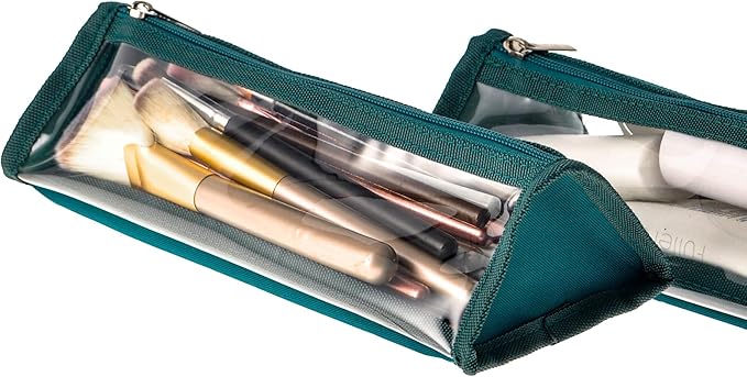 TSA Approved Clear Toiletry Shaving Bag For Traveling 4 Pack 4 colors Transparent Vinyl Makeup Bag Foldable Travel Packing Organizer Utility Pouches for Virous Storage Needs