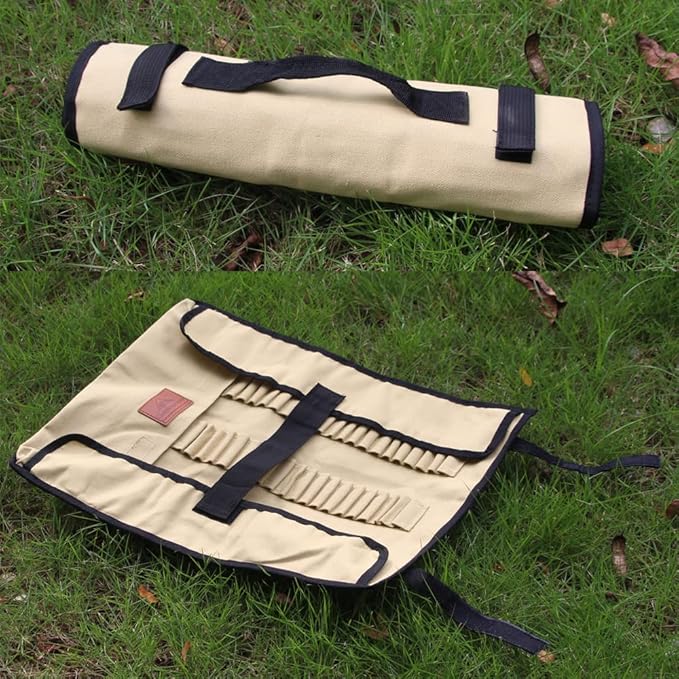 Campingmoon Tent Storage Bag,Can Holds 20 of The Long Tent Stakes,Thickened Canvas Can Withstand Tent Stakes Heavy Duty, B-126