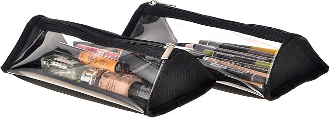 TSA Approved Clear Toiletry Shaving Bag For Traveling 4 Pack 4 colors Transparent Vinyl Makeup Bag Foldable Travel Packing Organizer Utility Pouches for Virous Storage Needs
