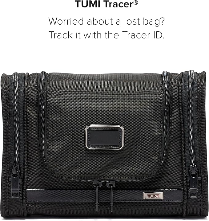 TUMI - Alpha Hanging Travel Kit - Toiletries Travel Bag - Cosmetics Organizer - Travel Essentials Bag with Hooks & Pockets - Black