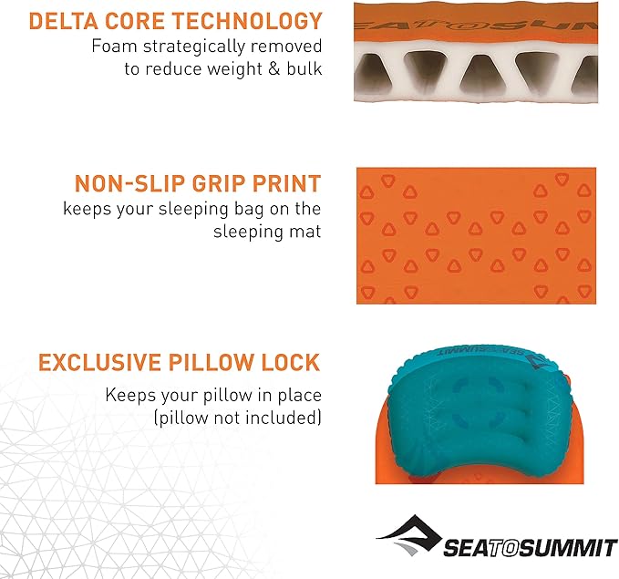 Sea to Summit Ultralight Self-Inflating Foam Sleeping Pad for Backpacking and Camping, Small (67 x 20 x 1 inches)