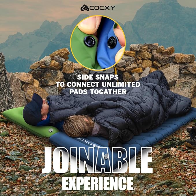 Self Inflating Sleeping Pad 3.4 inch Thick Ultralight Inflatable Camping Pad with Pillow & Built-in Foot Pump, Backpacking Sleeping pad for Camping, Traveling, Tents, Hiking, Floor