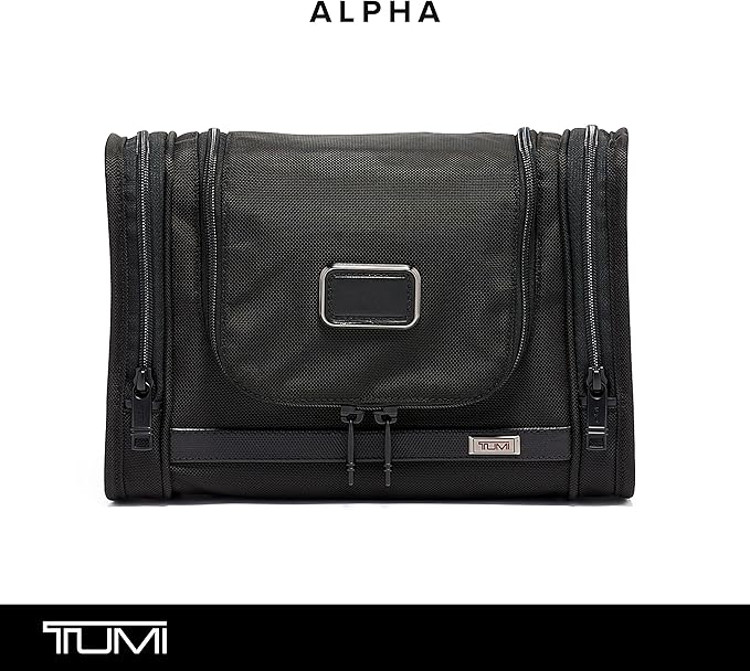TUMI - Alpha Hanging Travel Kit - Toiletries Travel Bag - Cosmetics Organizer - Travel Essentials Bag with Hooks & Pockets - Black