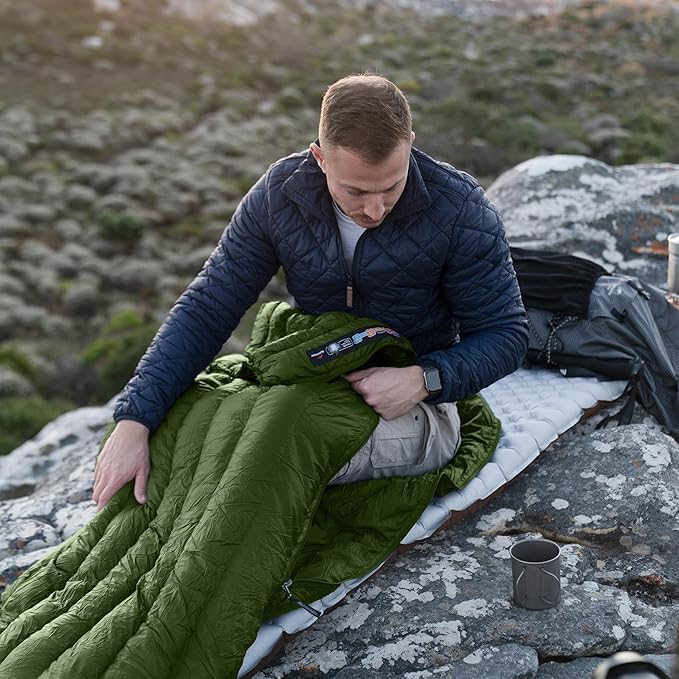 Naturehike Ultralight Backpacking Down Sleeping Bag for Adults, 650 Fill Power Sleeping Bag for 42/52℉, 20oz Compact Lightweight Sleeping Bags for Hiking Camping 3 Seasons