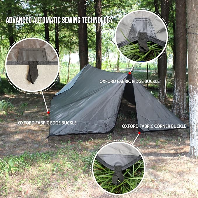 LYN Extra Large Zipper Reusable Survival Emergency Shelter Tent,Thermal Waterproof Fireproof Lightweight Bugout, with ParacordâStake for Camping,First Aid,Hiking&Bushcraft