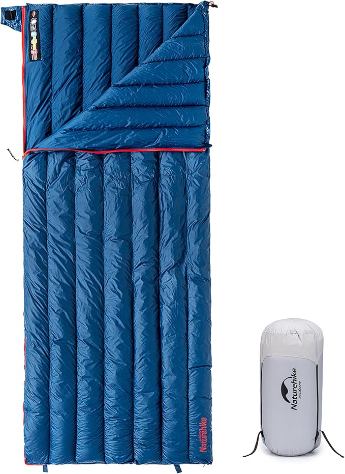 Naturehike Ultralight Backpacking Down Sleeping Bag for Adults, 650 Fill Power Sleeping Bag for 42/52℉, 20oz Compact Lightweight Sleeping Bags for Hiking Camping 3 Seasons
