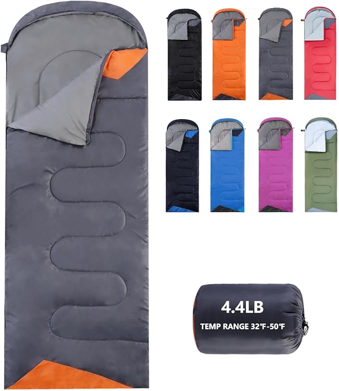 Sleeping Bags for Adults Backpacking Lightweight Waterproof- Cold Weather Sleeping Bag for Girls Boys Mens for Warm Camping Hiking Outdoor Travel Hunting with Compression Bags