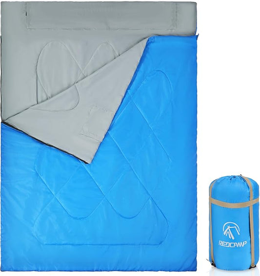 REDCAMP Ultra Lightweight Sleeping Bag for Backpacking, Comfort for Adults Warm Weather, with Compression Sack