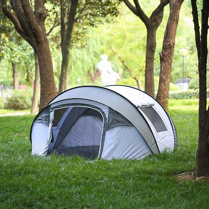 EchoSmile Camping Instant Pop Up Tent, 2/4/6/8/10 Person, Water Resistant Dome, Easy Setup for Camping Hiking and Outdoor, Portable with Carry Bag, 3 Season