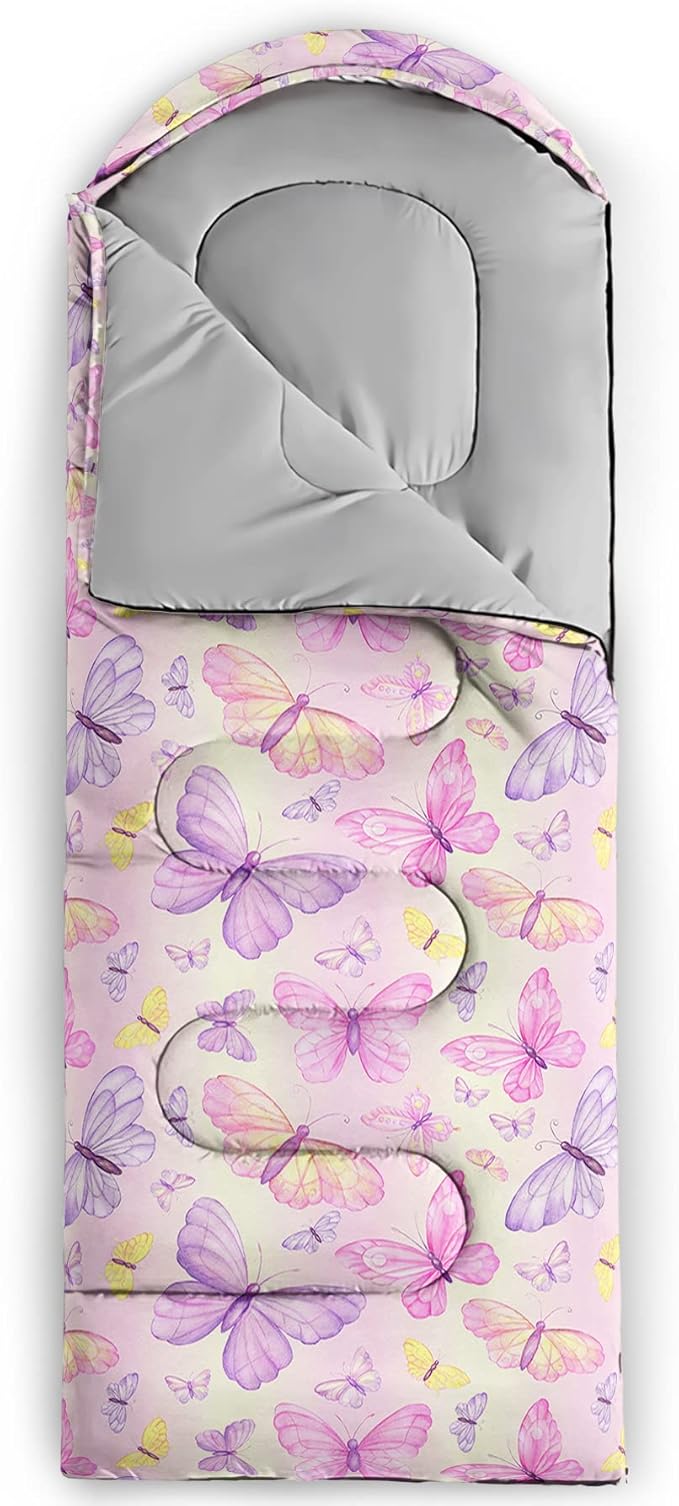 QOOMO Camping Sleeping Bags,3 Season Warm & Cool Weather,Lightweight,Waterproof Sleeping Bags for Adults & Kids,Traveling,and Outdoors,Camping Gear Equipment