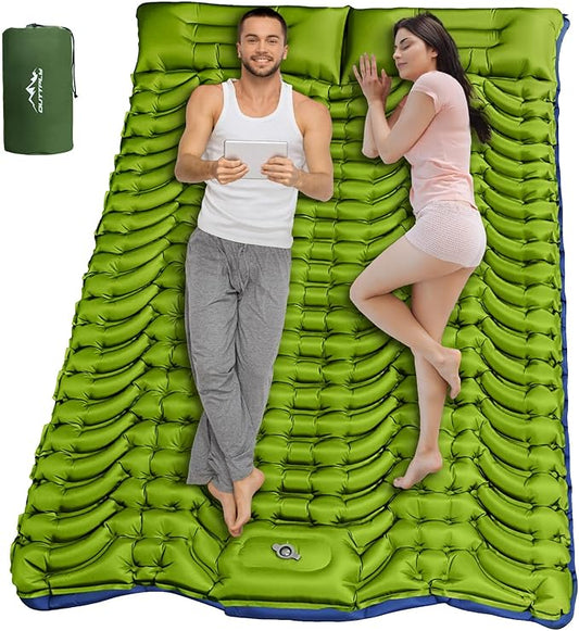 Sleeping Pad for Camping -Ultralight Inflatable Sleeping Mat with Pillow, Built-in Foot Pump, Compact & Lightweight Camping Mattress Pad for Camp, Backpacking, Hiking, Travel Tent