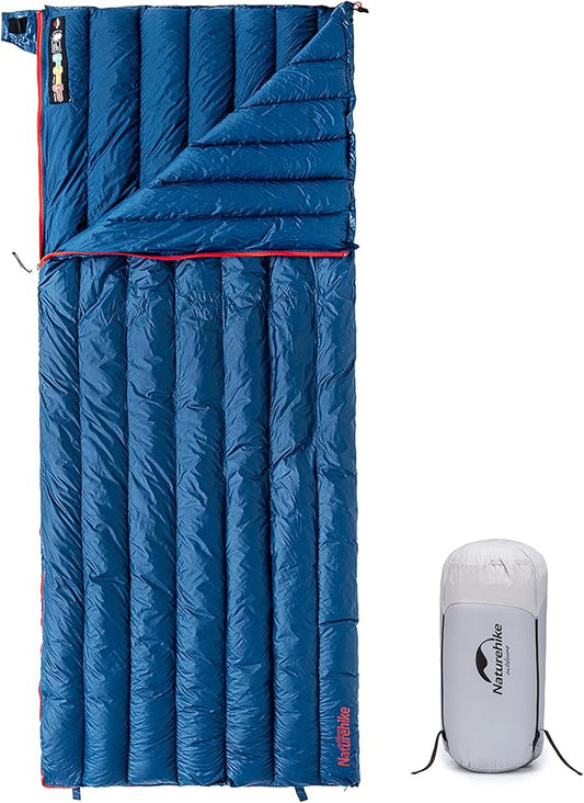 Naturehike Ultralight Backpacking Down Sleeping Bag for Adults, 650 Fill Power Sleeping Bag for 42/52℉, 20oz Compact Lightweight Sleeping Bags for Hiking Camping 3 Seasons