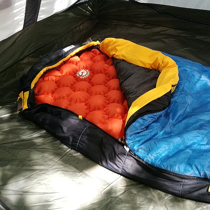 ECOTEK Outdoors Hybern8 Ultralight Inflatable Sleeping Pad with Contoured FlexCell Honeycomb Design - Easy to Inflate, Comfortable, Lightweight, Durable, and Hammock Approved [Evergreen]